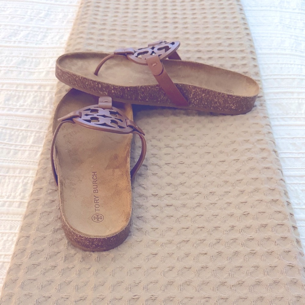 Tory Burch Tan Slide Sandals